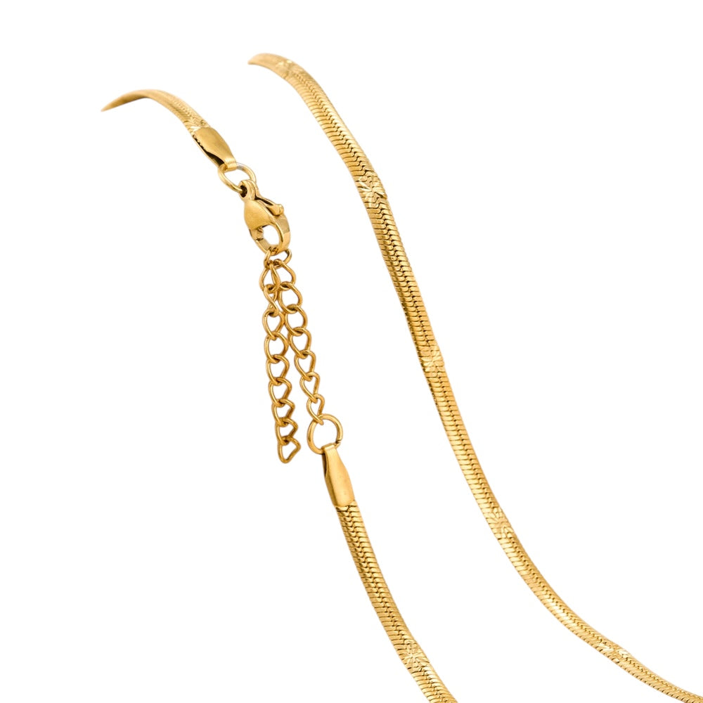 Chaîne Serpent Éclat or - Acier inoxydable