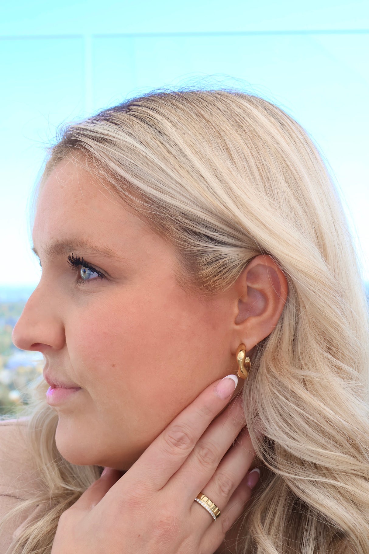 Boucle d’oreille Aube or - Acier inoxydable