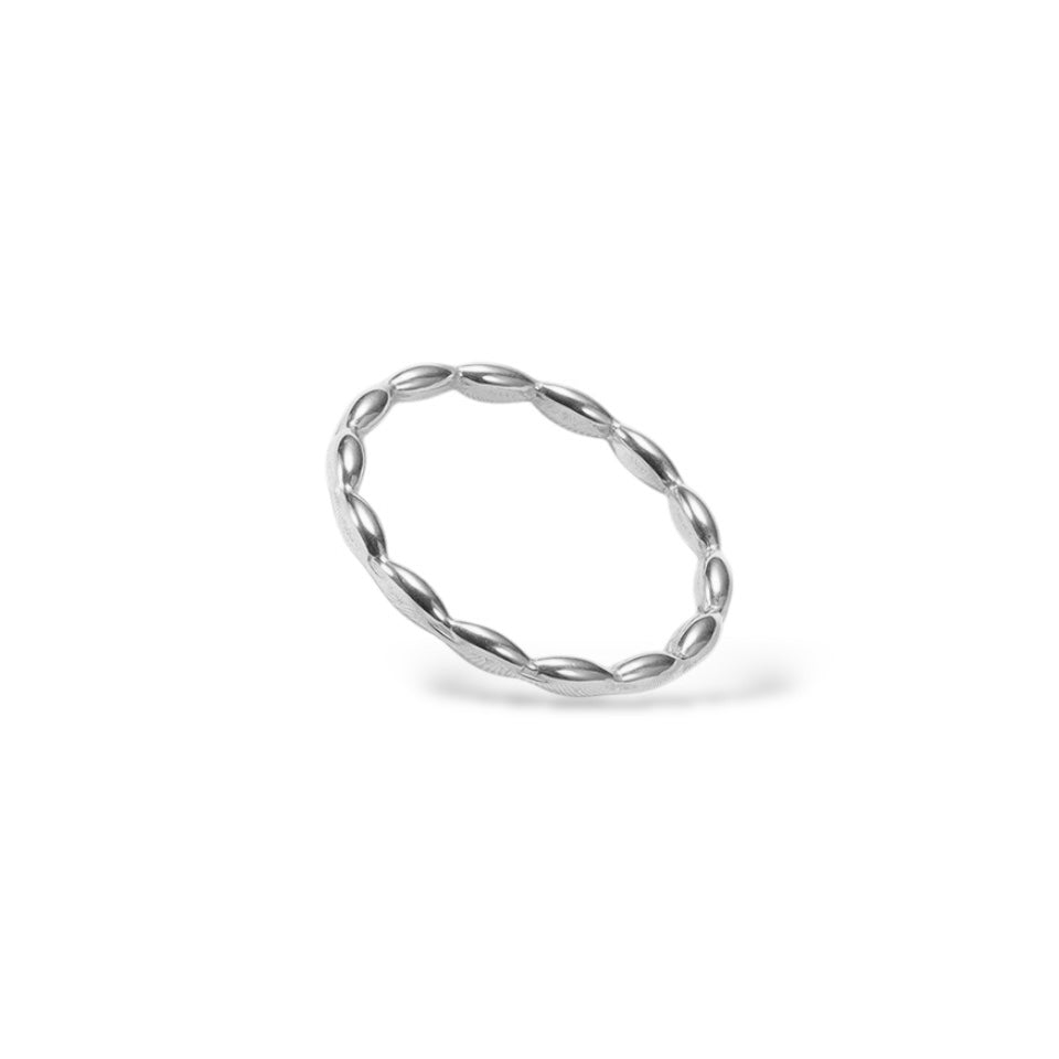 Bague Glacé argent - Acier inoxydable