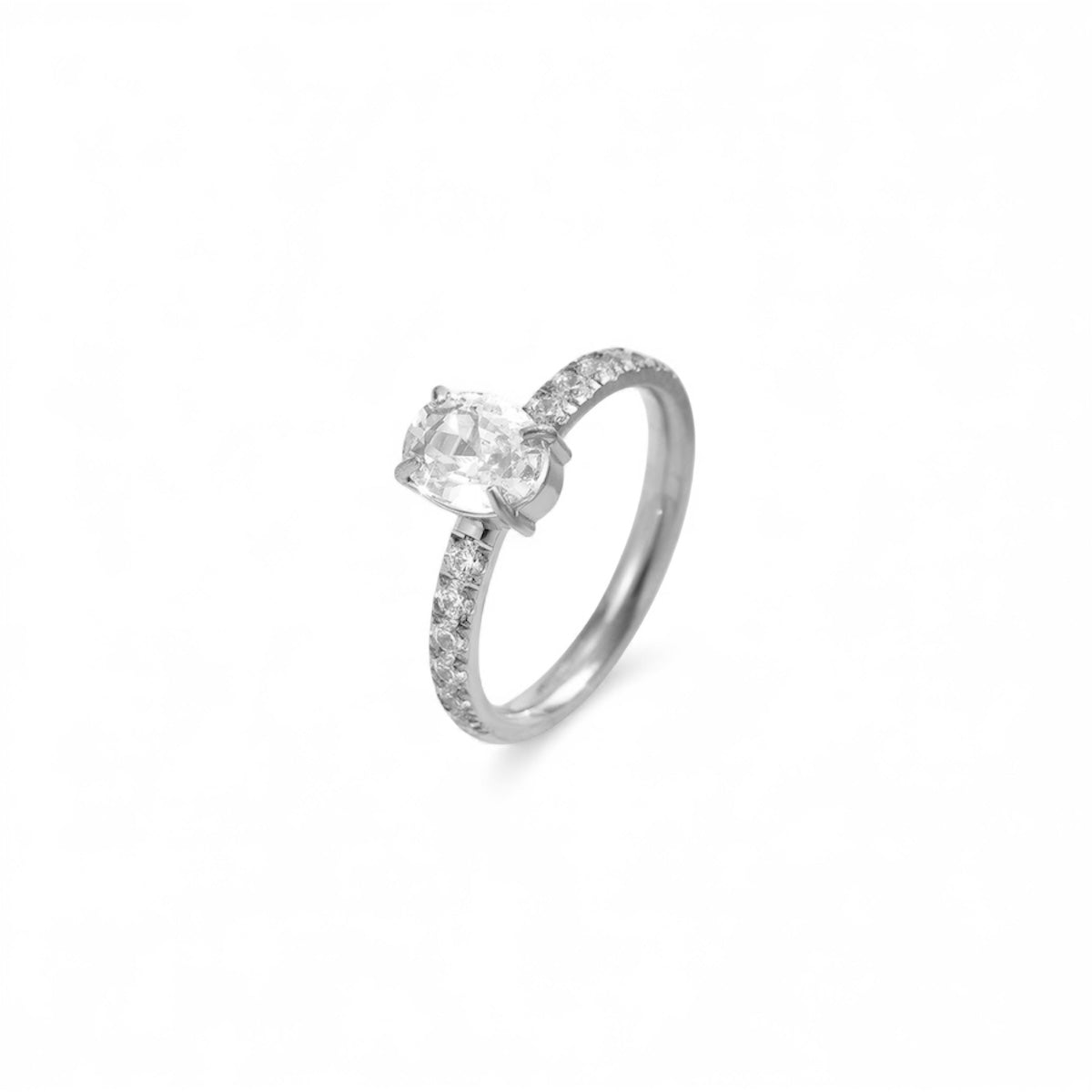Bague Opale argent - Acier inoxydable