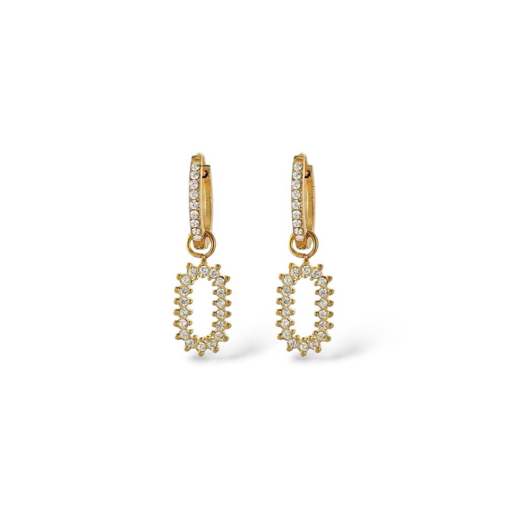 Boucles d'oreilles Halo or - Acier inoxydable
