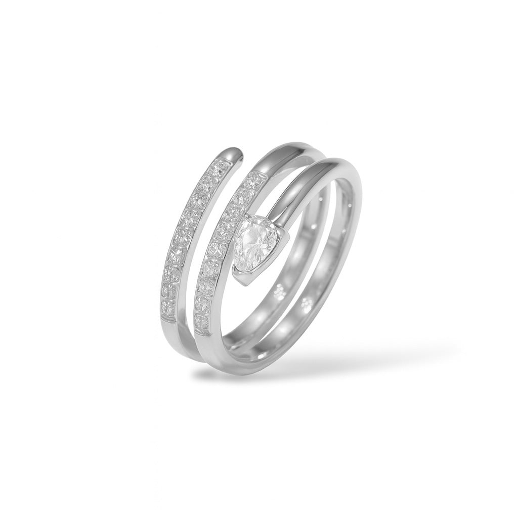 Bague Éclat Boréal argent - Acier inoxydable
