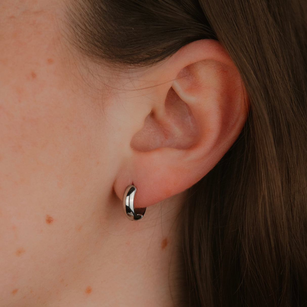 Boucles d’oreilles Huggies argent - Acier inoxydable