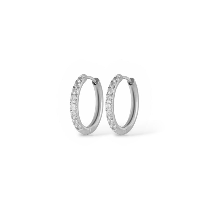 Anneaux semi éternité 2.0 argent 12 et 14mm - Acier inoxydable