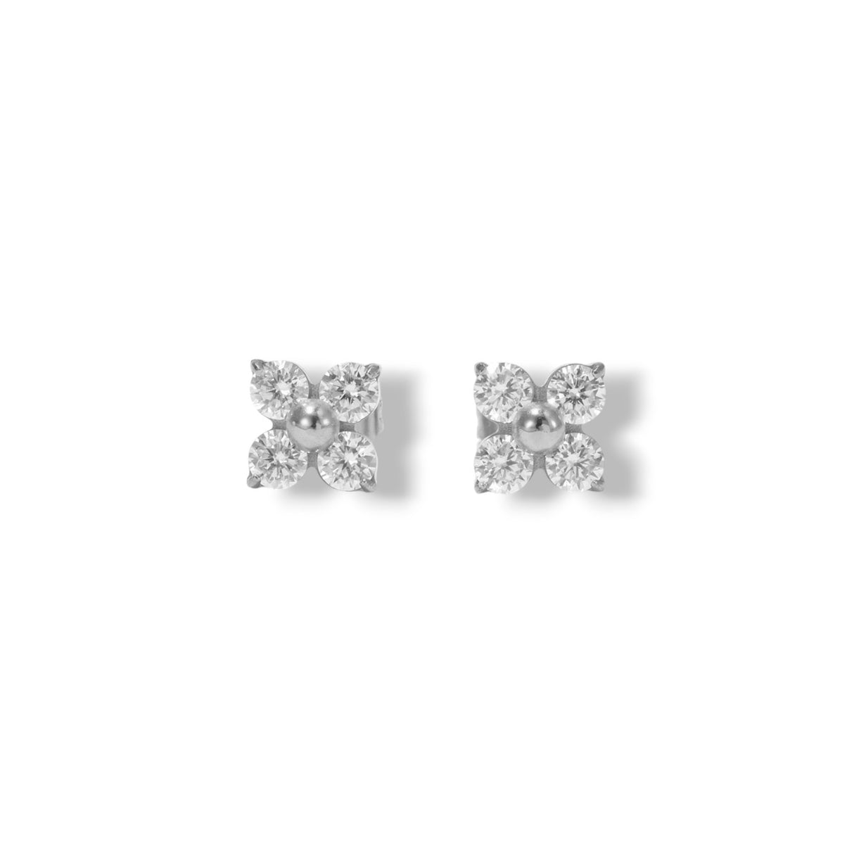 Boucles d’oreilles Fleur argent - Acier inoxydable