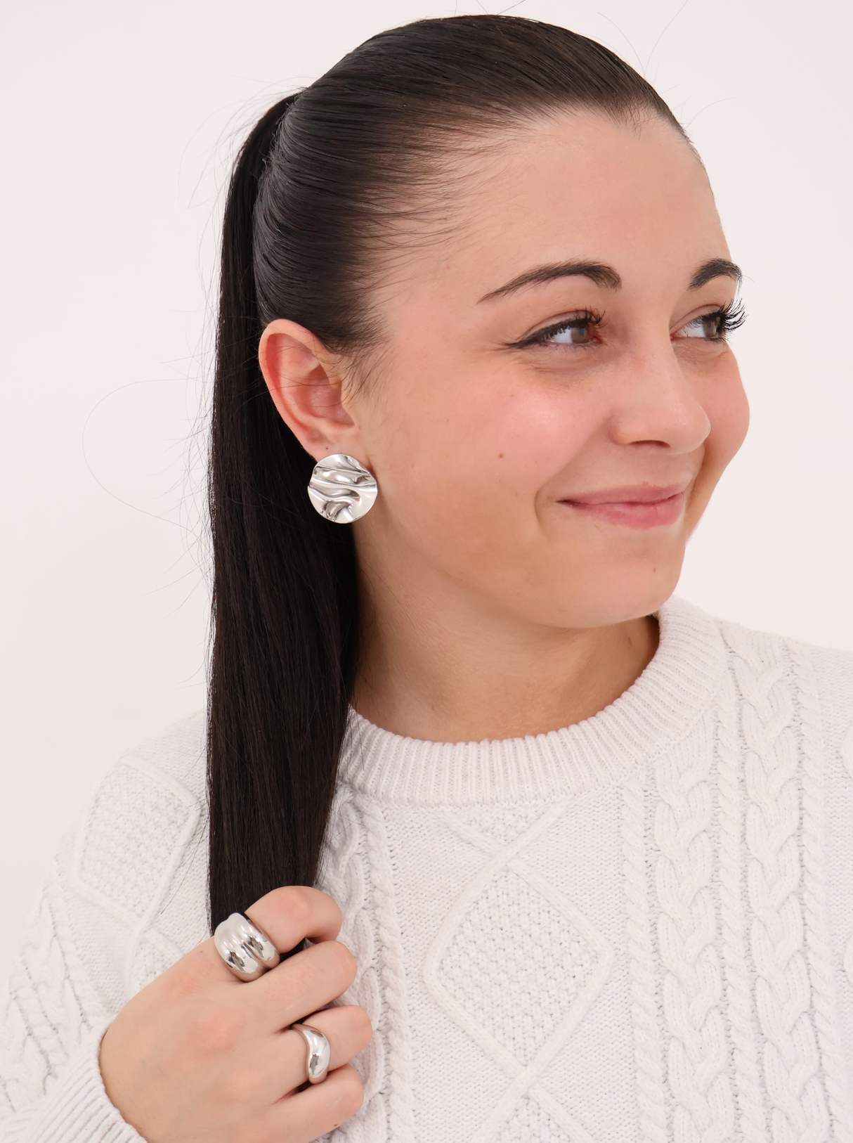 Boucles dâoreilles Mistral argent - Acier inoxydable