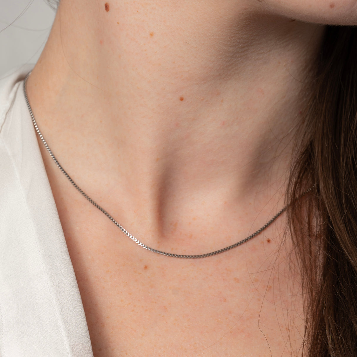 Chaîne Cubique argent - Acier inoxydable