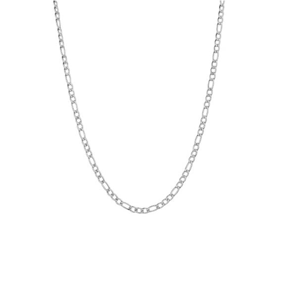 Chaîne Figaro argent - Acier inoxydable