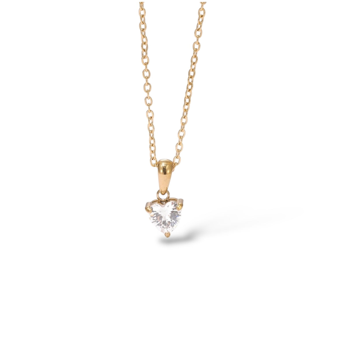 Collier Lueur coeur or - Acier inoxydable