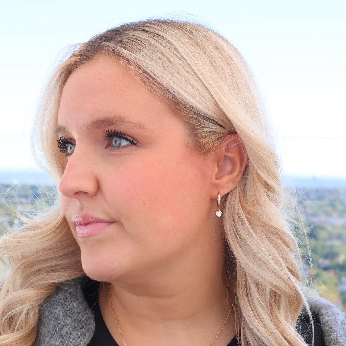 Boucles d’oreilles Lueur coeur argent - Acier inoxydable