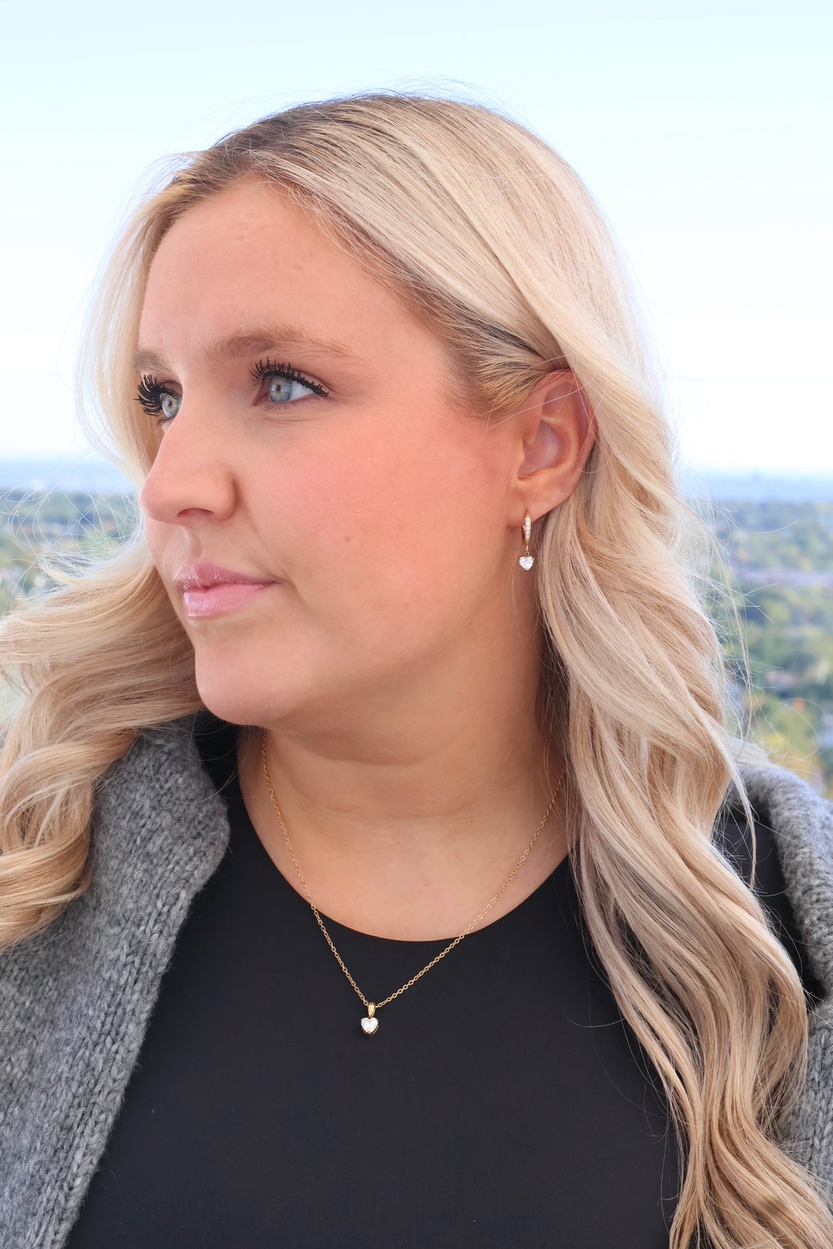 Collier Lueur coeur argent - Acier inoxydable