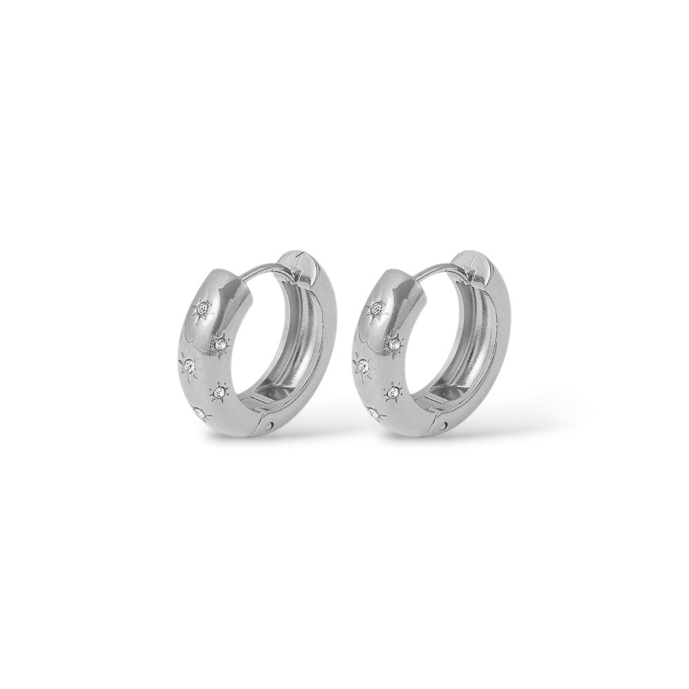 Boucles d’oreilles Céleste argent - Acier inoxydable