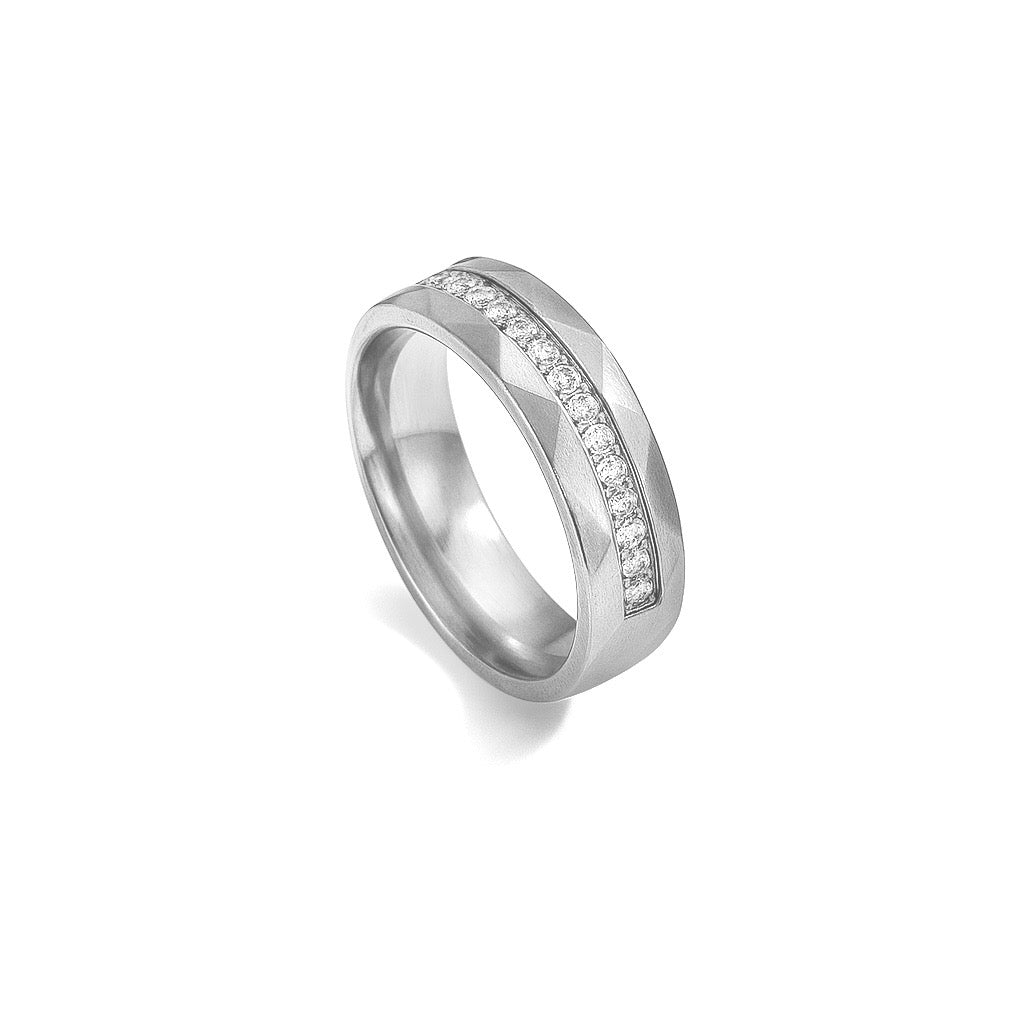 Bague Topaz argent - Acier inoxydable