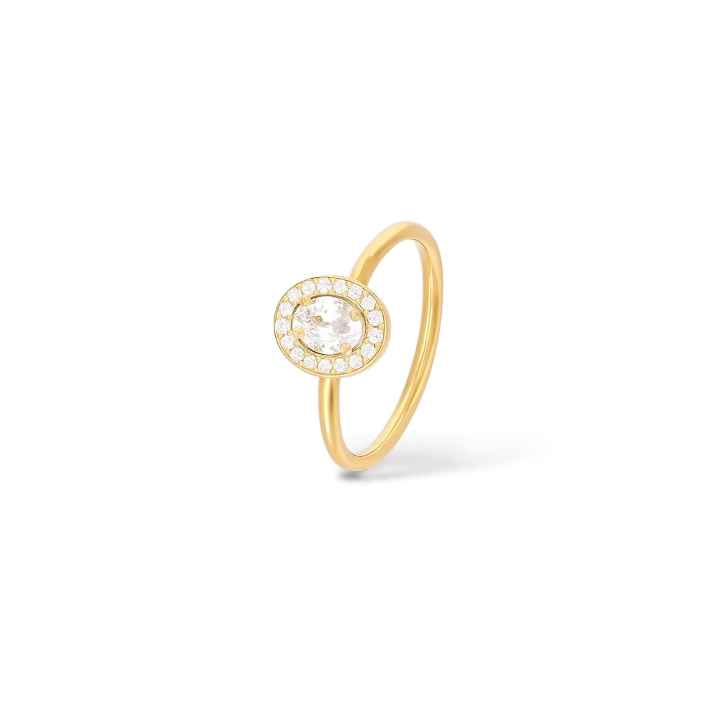 Bague Iness or - Acier inoxydable