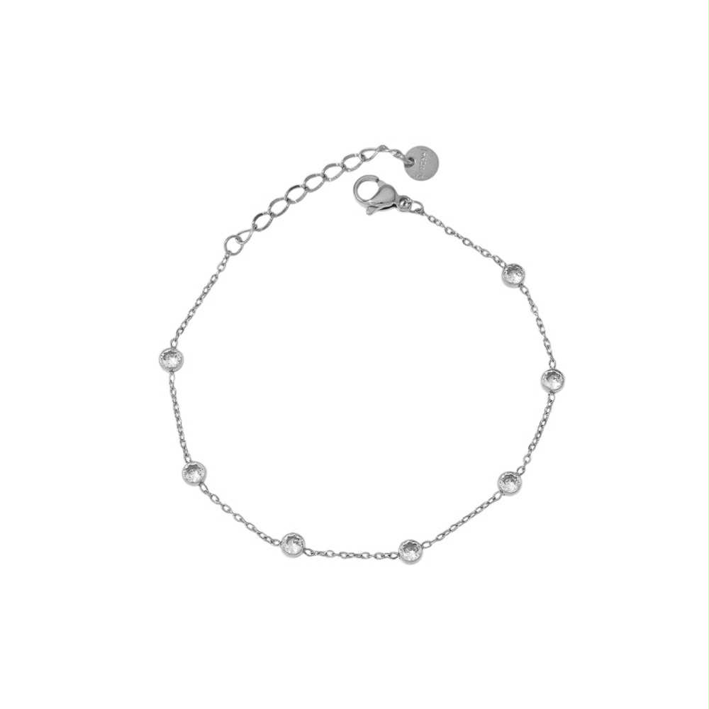 Chaîne de cheville Aura argent - Acier inoxydable