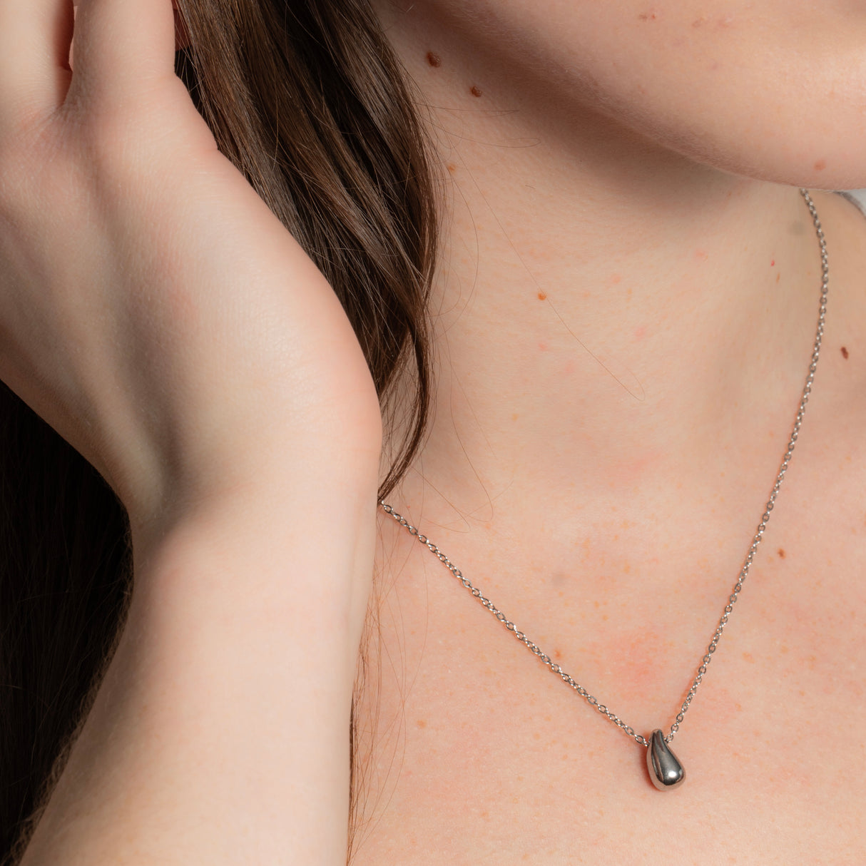 Collier Goutte argent - Acier inoxydable