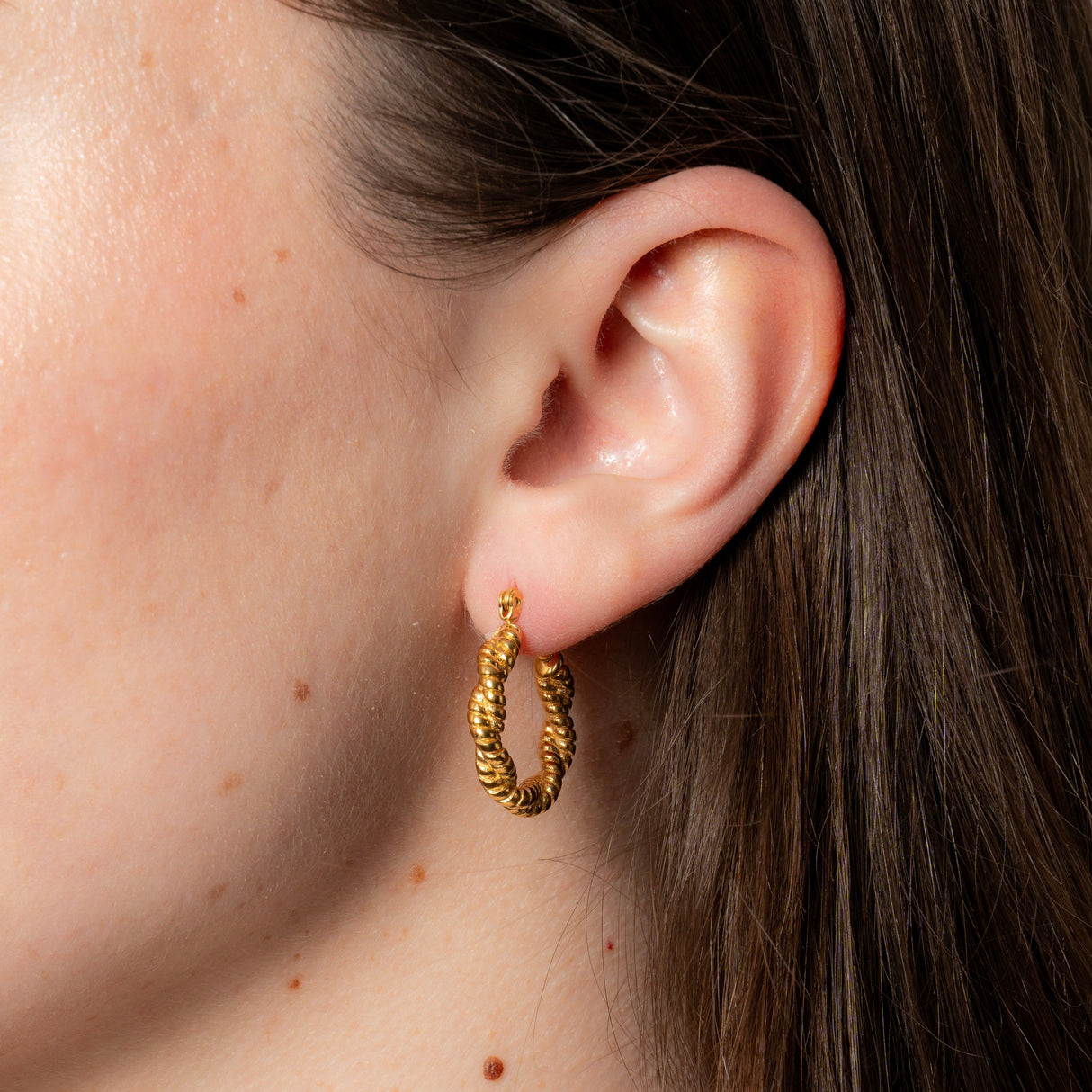 Boucles d'oreilles Torsadées or - Acier inoxydable