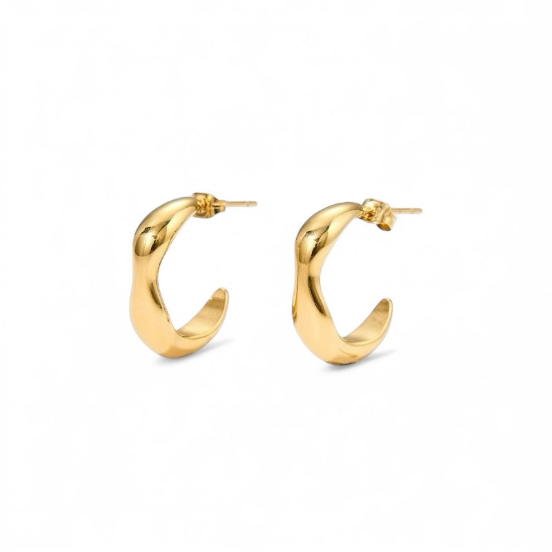 Boucle d’oreille Aube or - Acier inoxydable