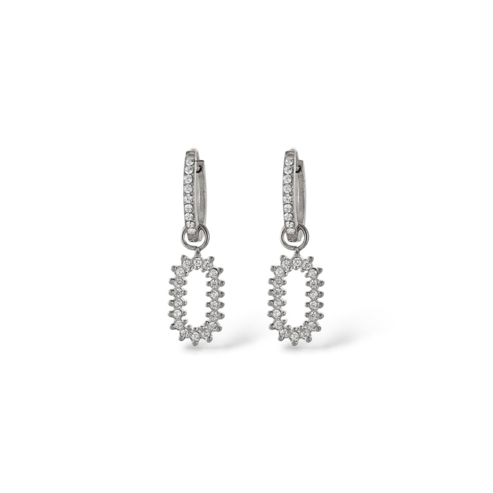 Boucles d'oreilles Halo argent - Acier inoxydable