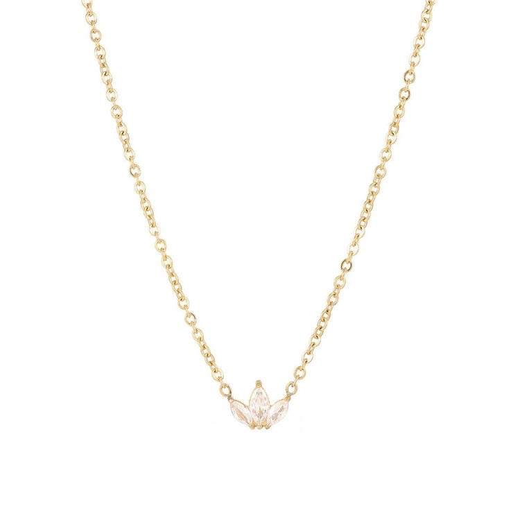 Collier Lotus or - Acier inoxydable