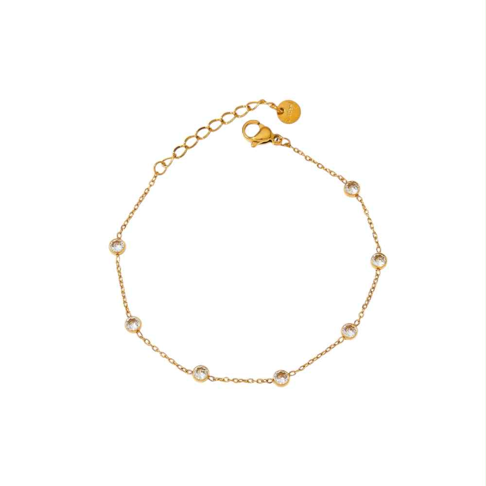 Chaîne de cheville Aura or - Acier inoxydable