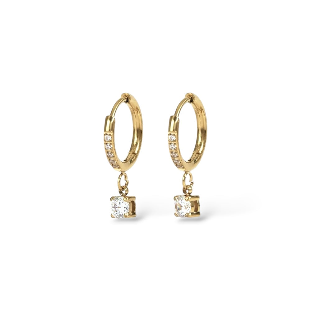 Boucles d’oreilles Lueur or - Acier inoxydable