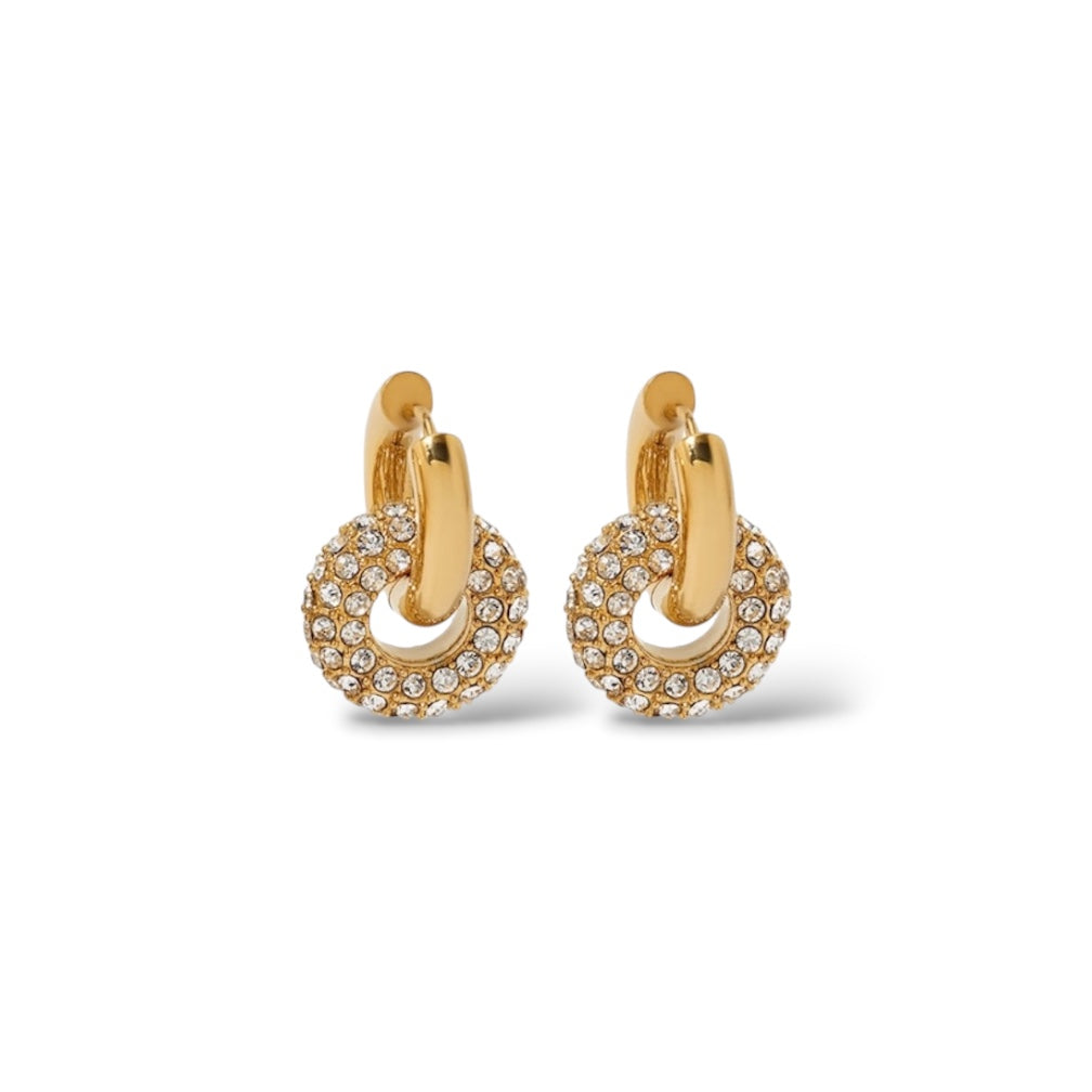 Boucles d'oreilles Doubles or - Acier inoxydable