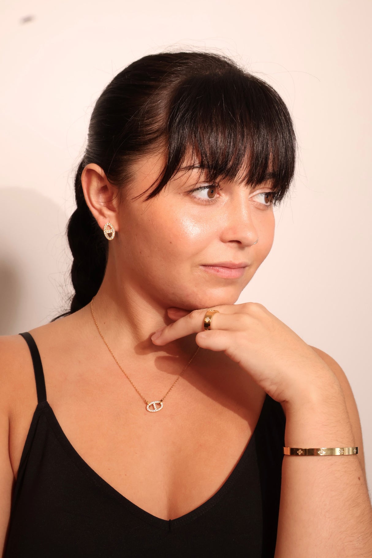 Bague Éloria or - Acier inoxydable