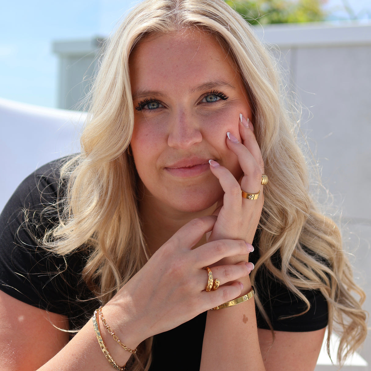 Bague Duna or - Acier inoxydable