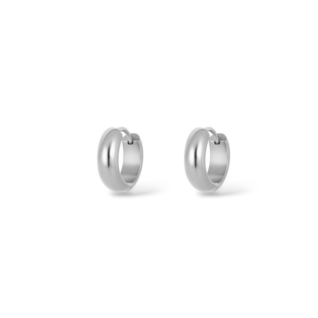 Boucles d’oreilles Huggies argent - Acier inoxydable