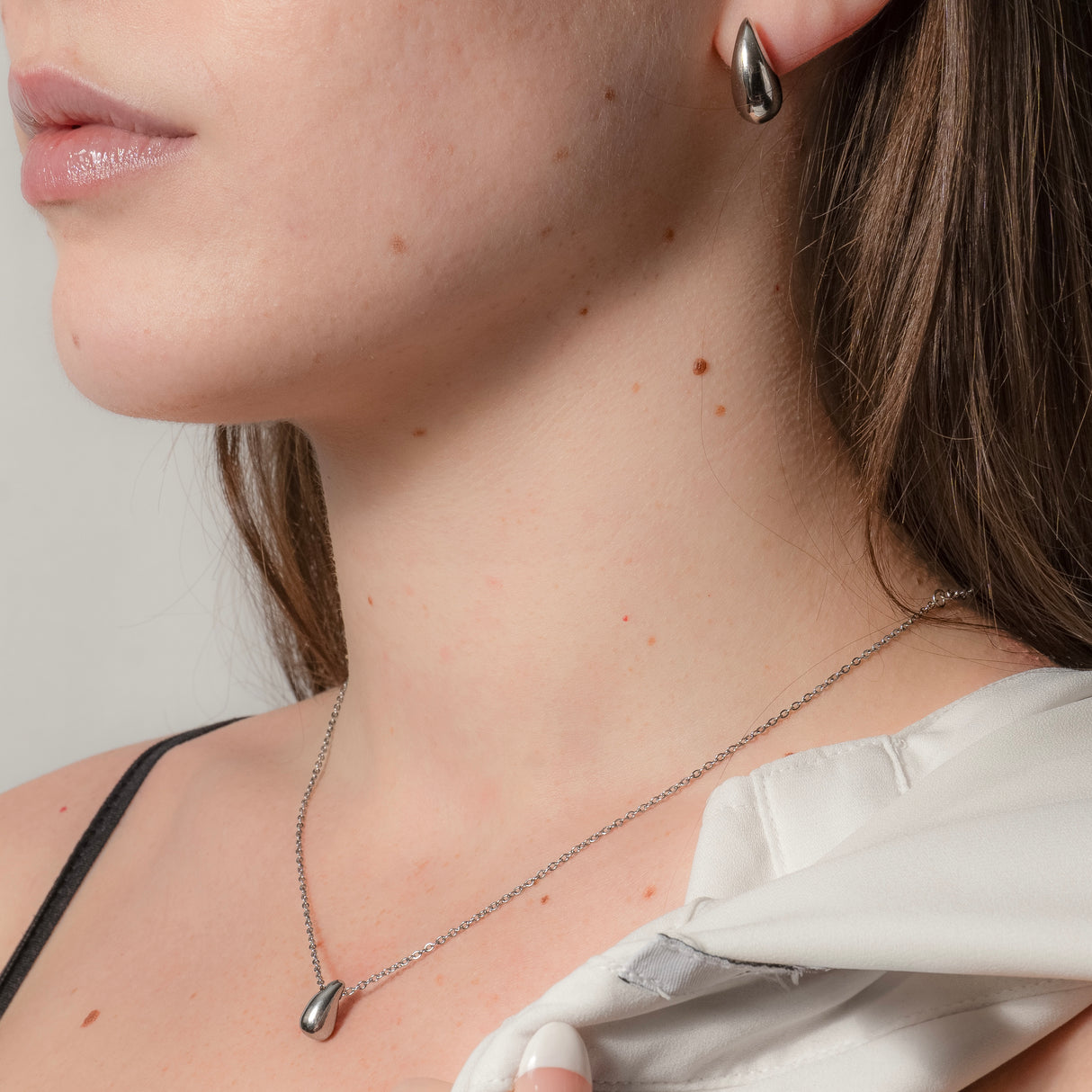 Boucles d’oreilles Gouttes argent - Acier inoxydable