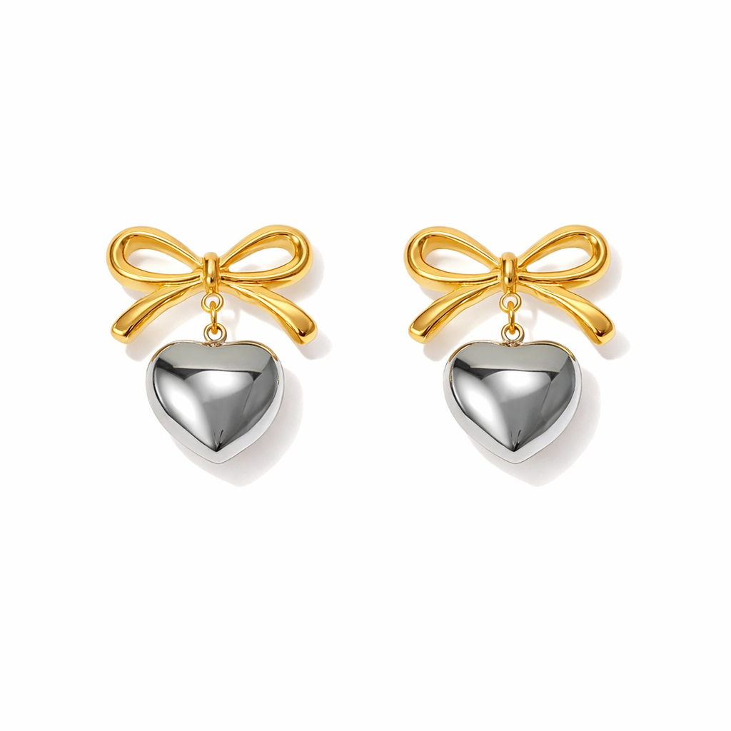Boucles d’oreilles Amour - Or et argent