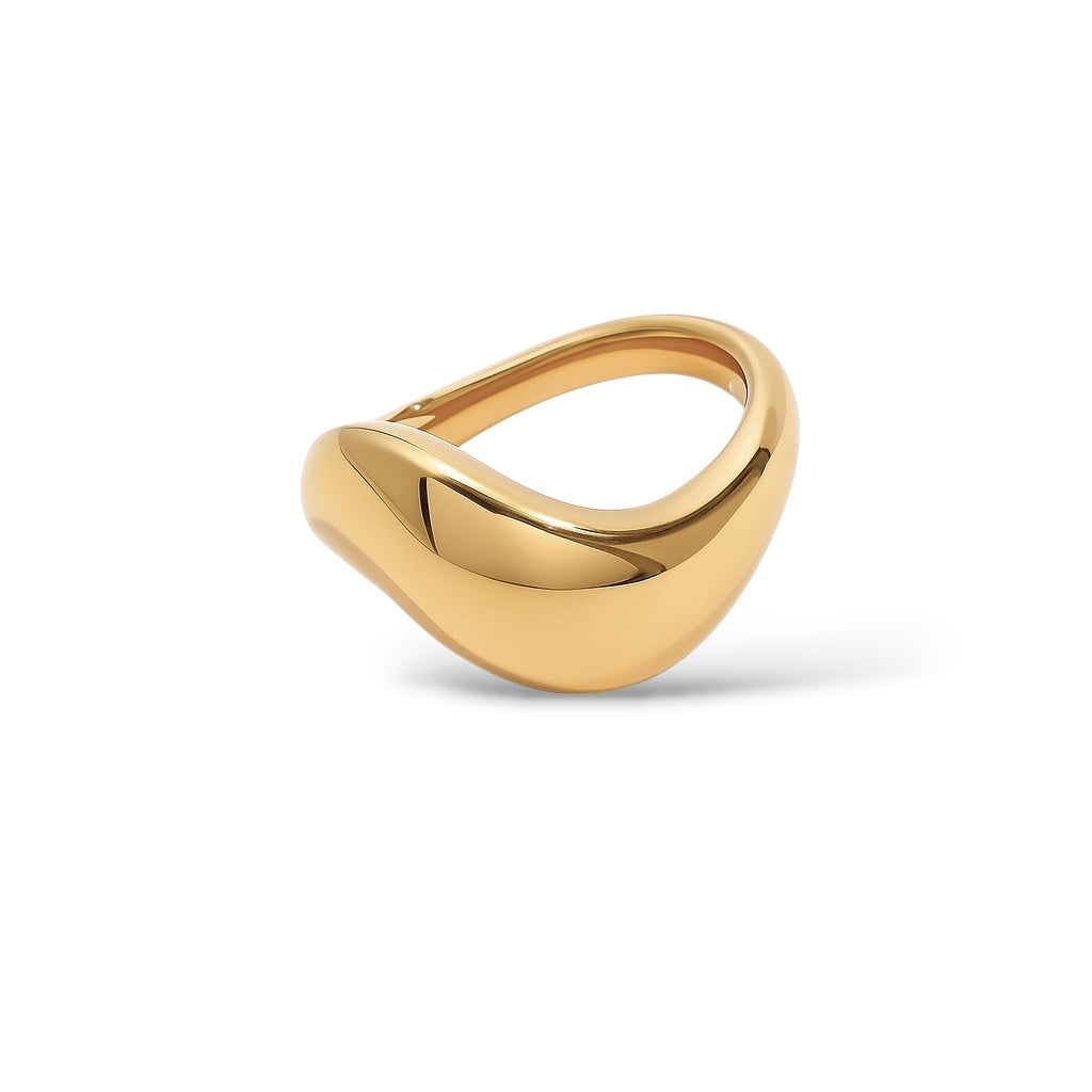 Bague Bliss or - Acier inoxydable