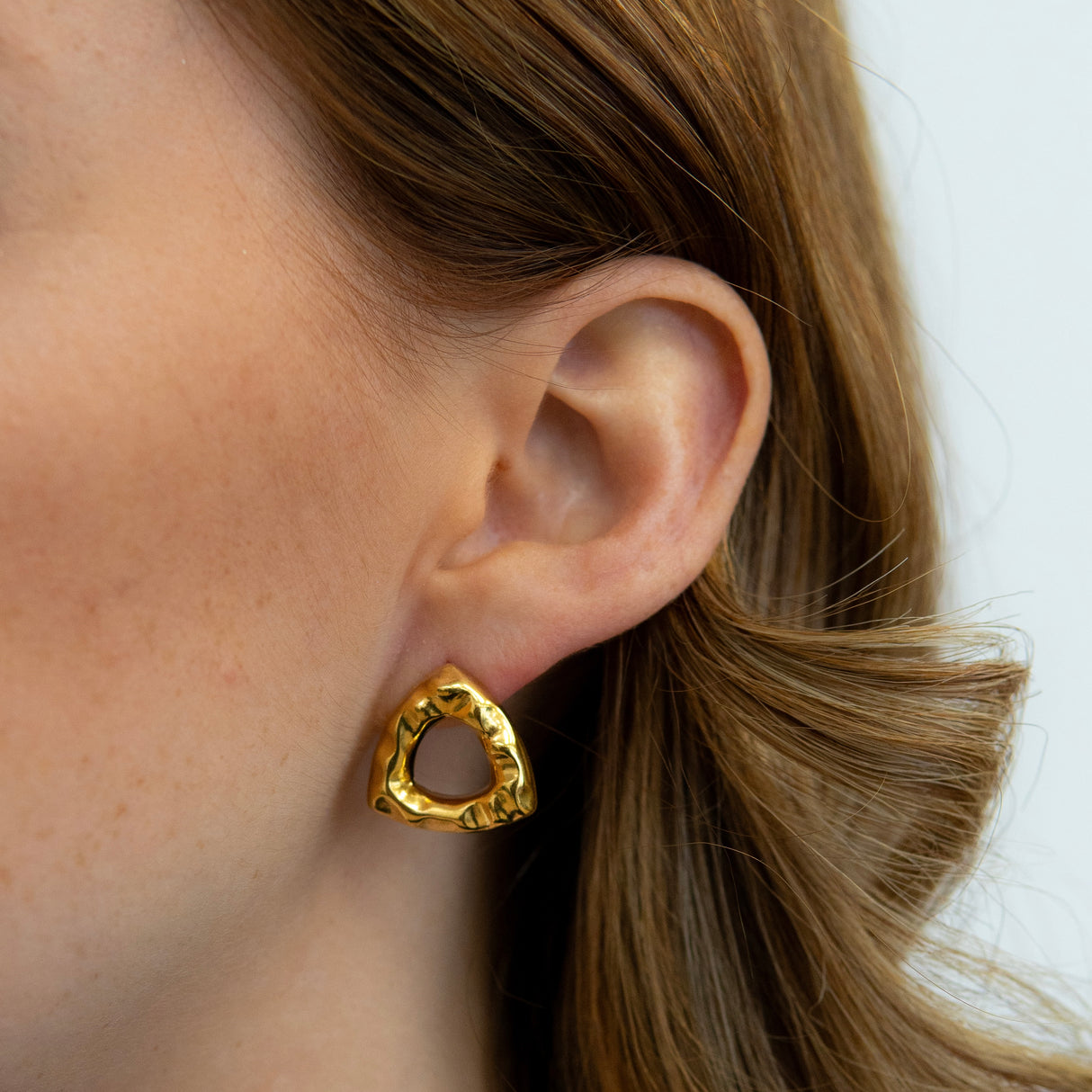 Boucles d'oreilles triangle argent - Acier inoxydable