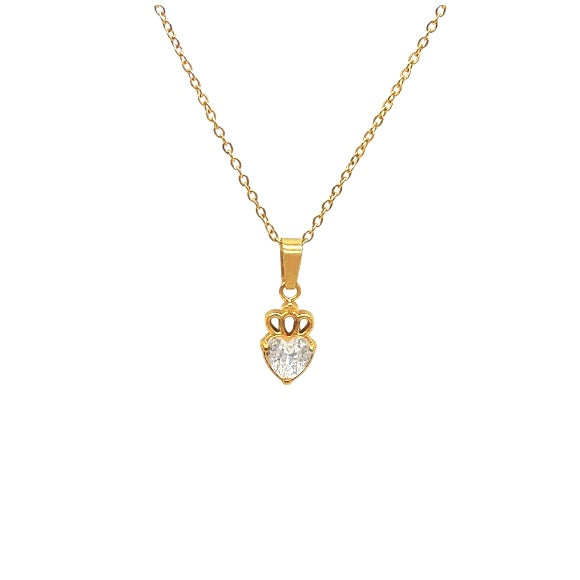 Collier Couronne - Acier inoxydable