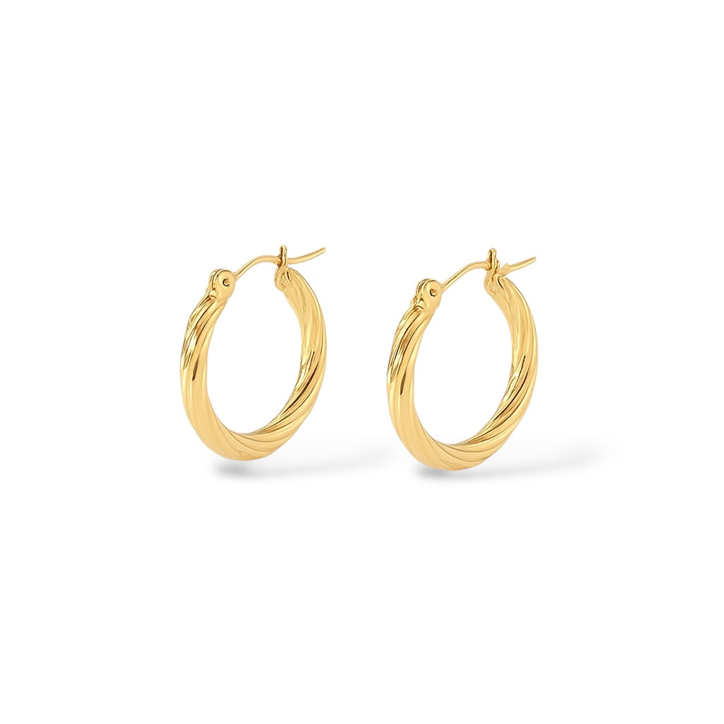 Boucles d'oreilles Helia or - Acier inoxydable