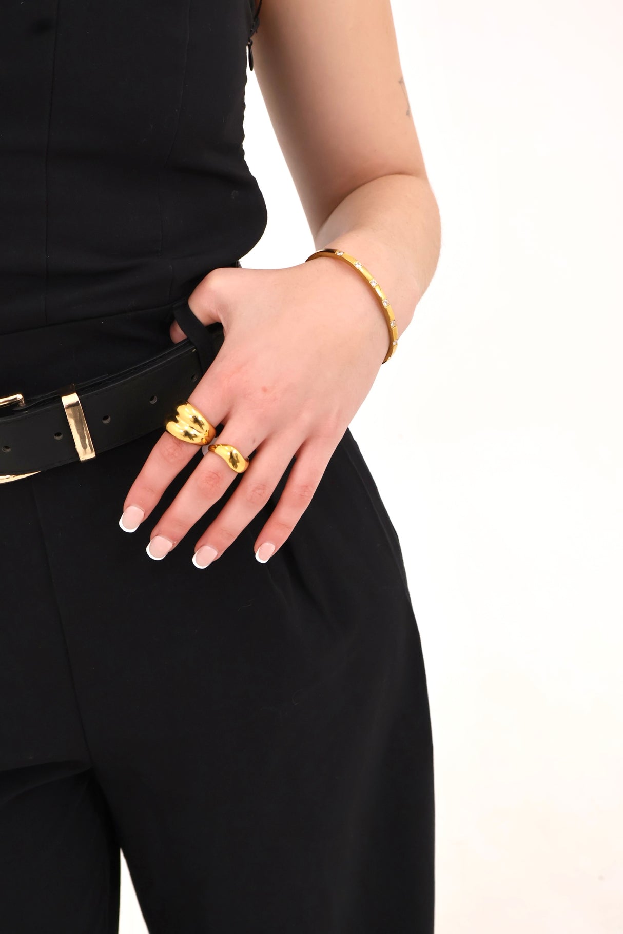 Bague Bliss or - Acier inoxydable