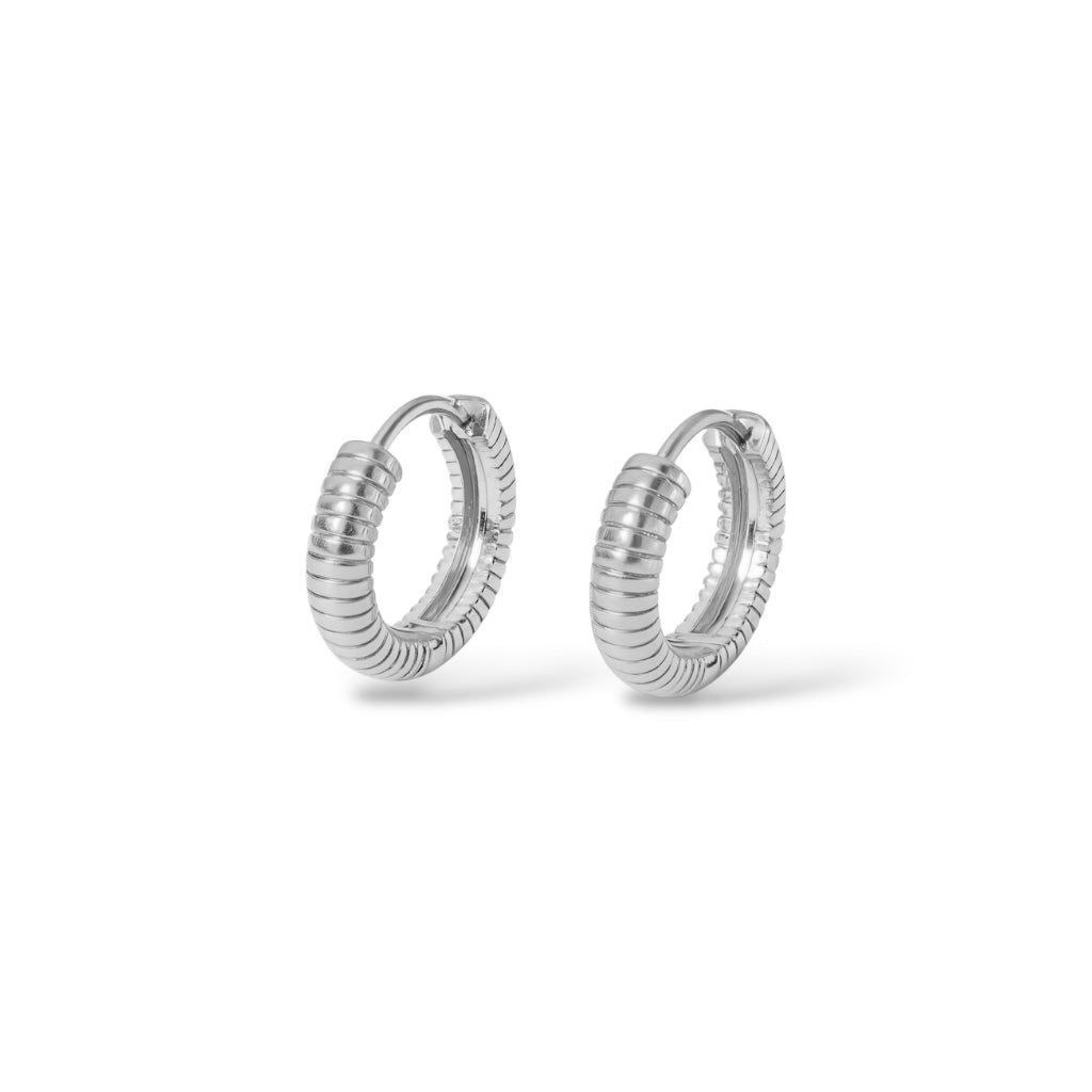 Boucles d’oreilles Huggies argent - Acier inoxydable