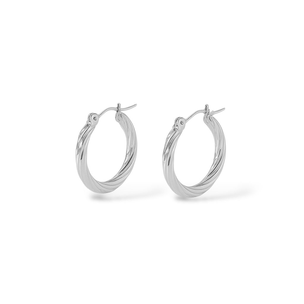 Boucles d'oreilles Helia argent - Acier inoxydable