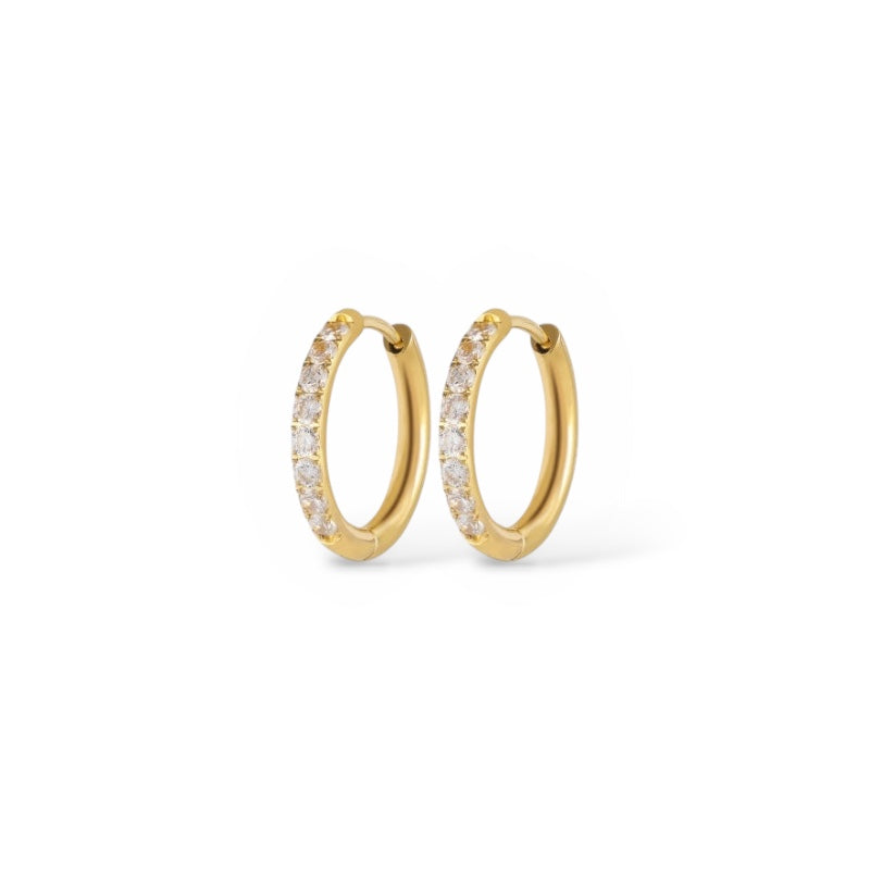 Anneaux semi éternité 2.0 or 14 et 12mm - Acier inoxydable