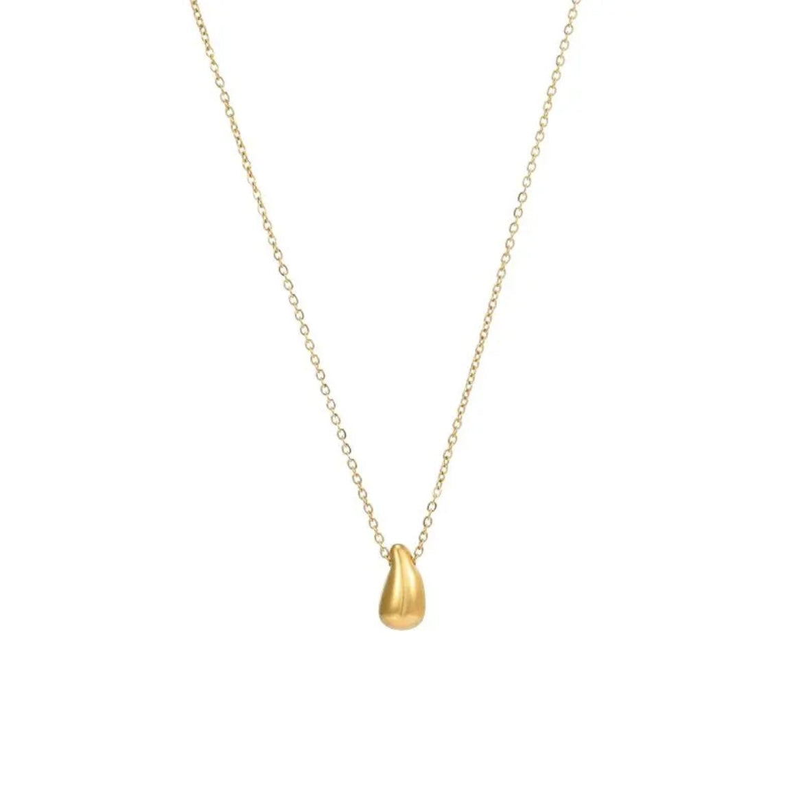 Collier Goutte or - Acier inoxydable