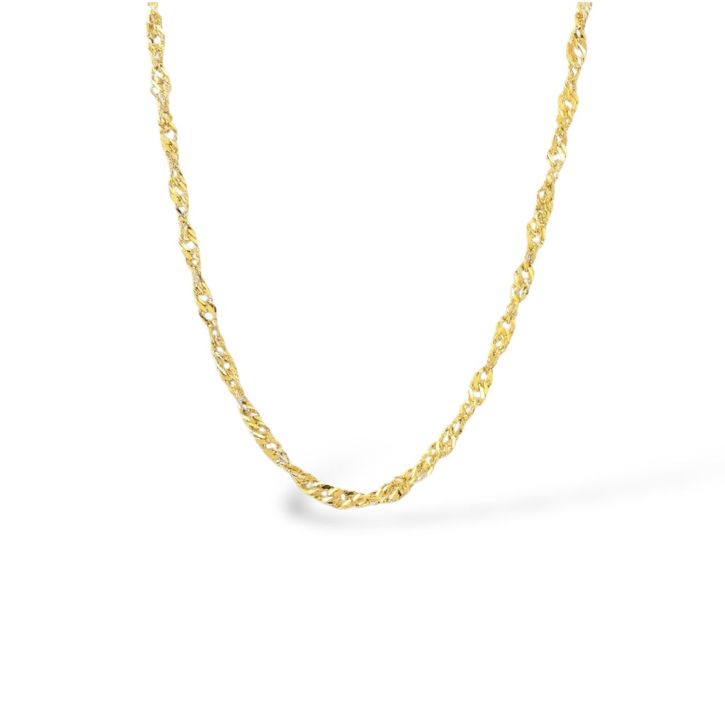 Chaîne Singapour or - Acier inoxydable