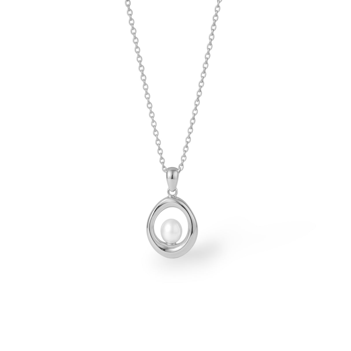 Collier Opaline argent - Acier inoxydable