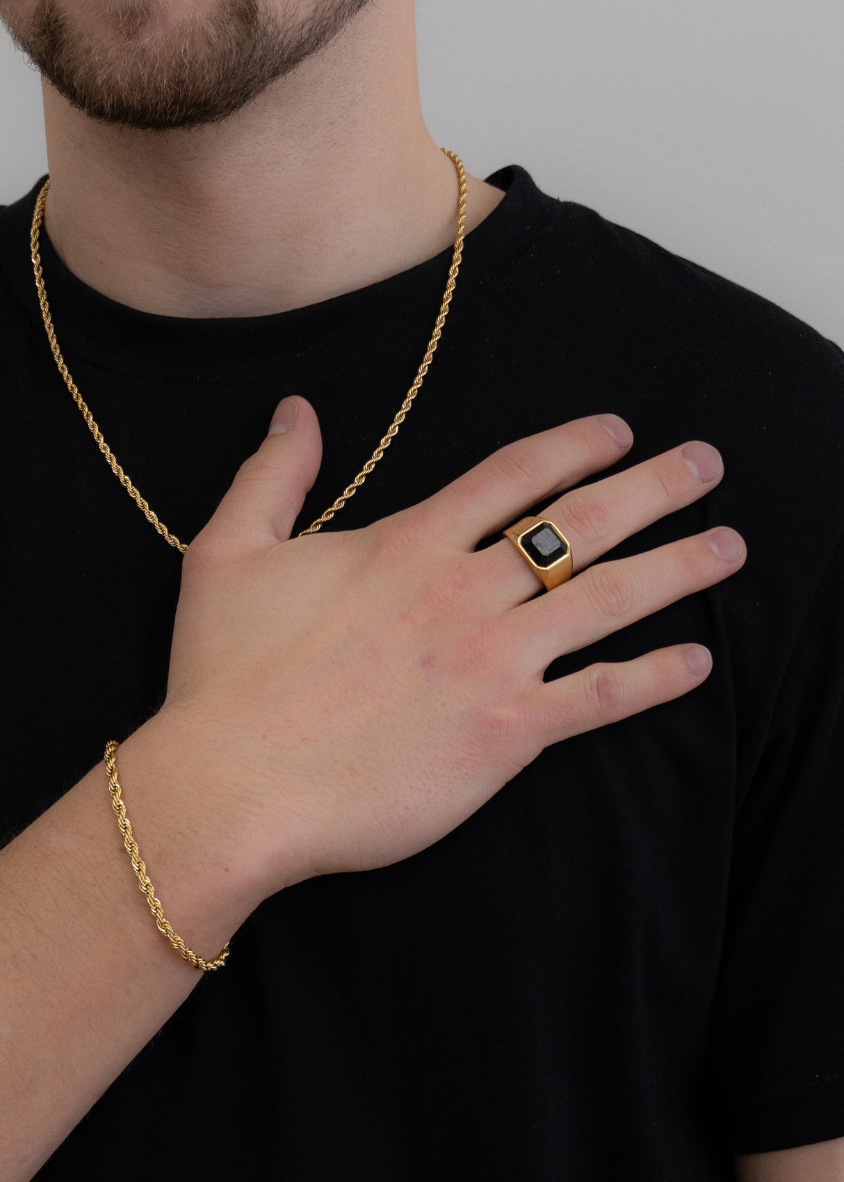 Bague Berlin or - Acier inoxydable