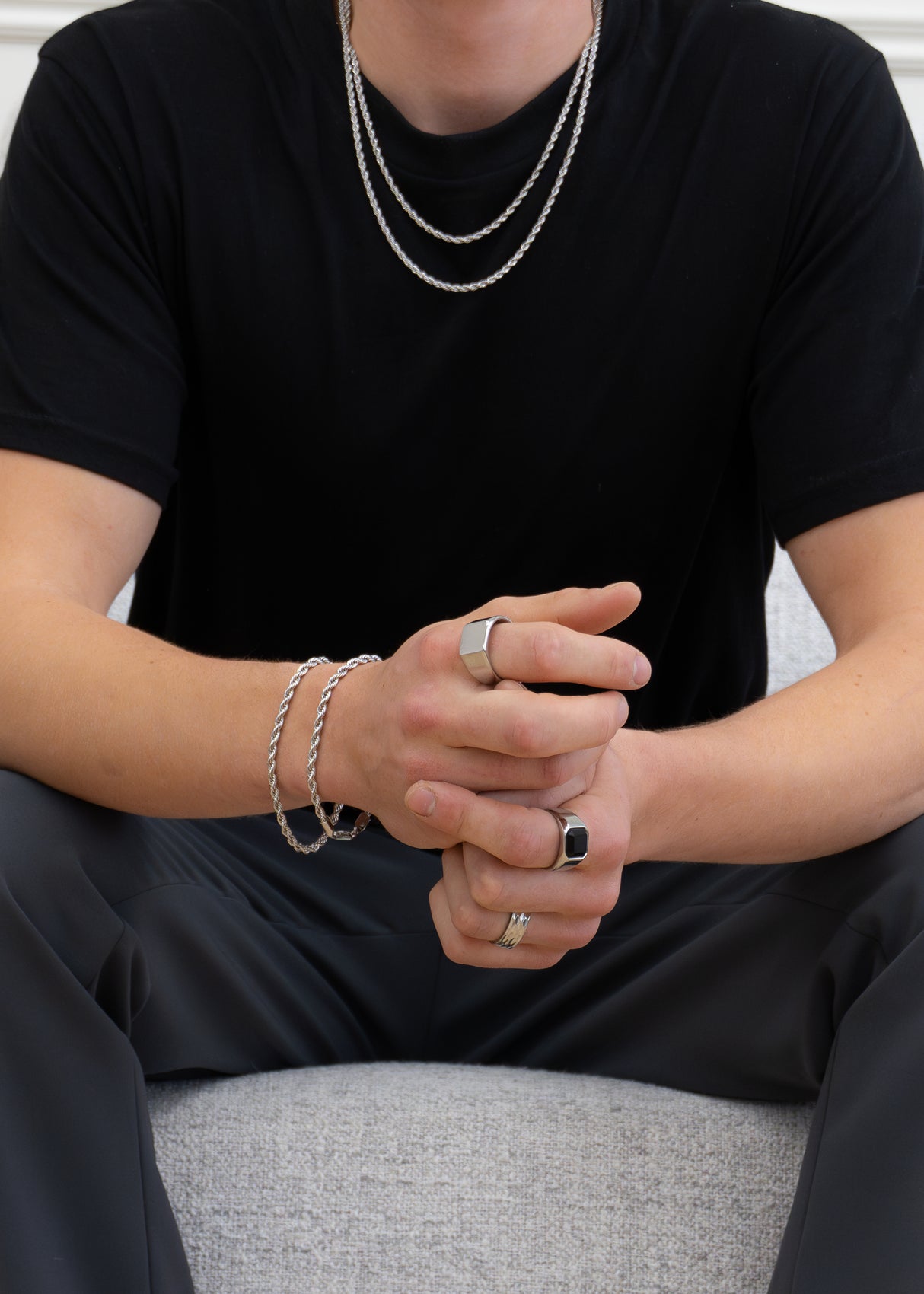 Bague Atlas argent - Acier inoxydable