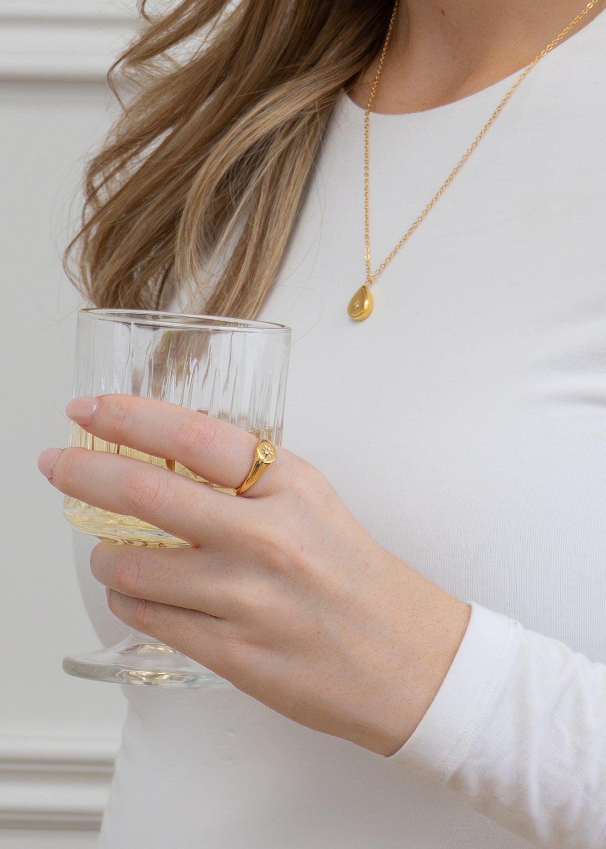 Bague Céleste or - Acier inoxydable