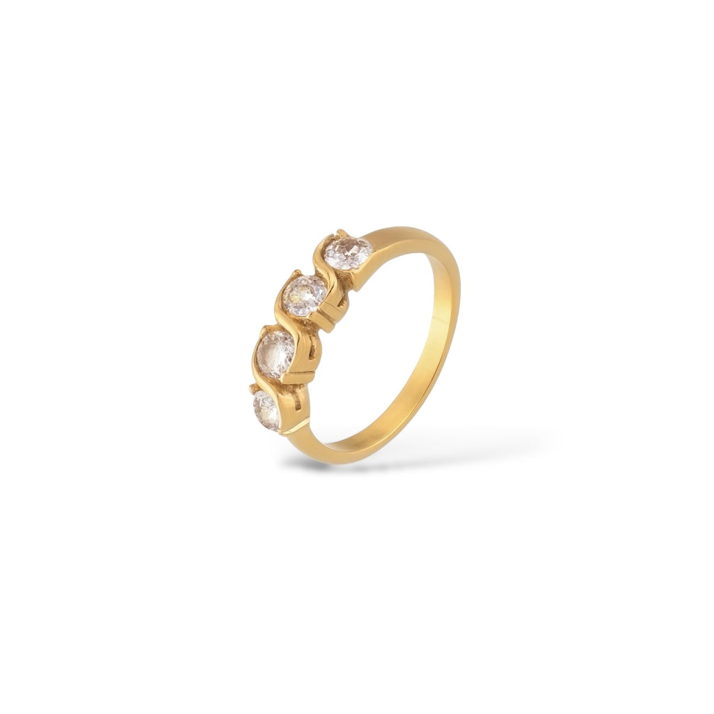 Bague Divine or - Acier inoxydable