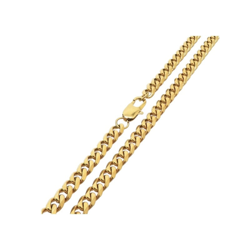 Chaîne Cubaine or - Acier inoxydable