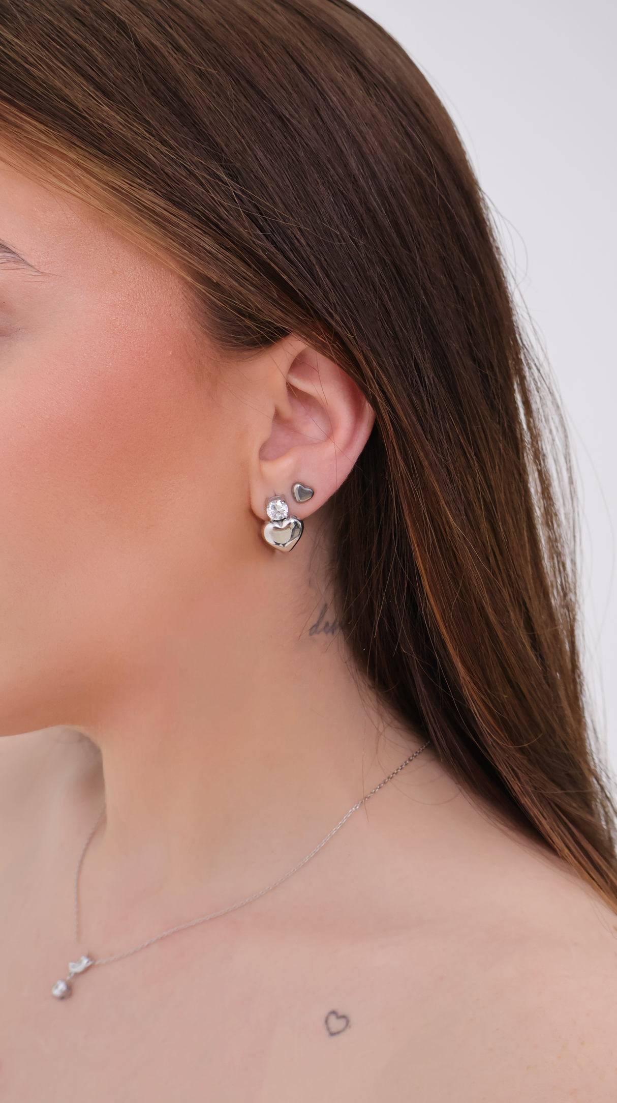 Boucles d’oreilles Mini cœur - Argent