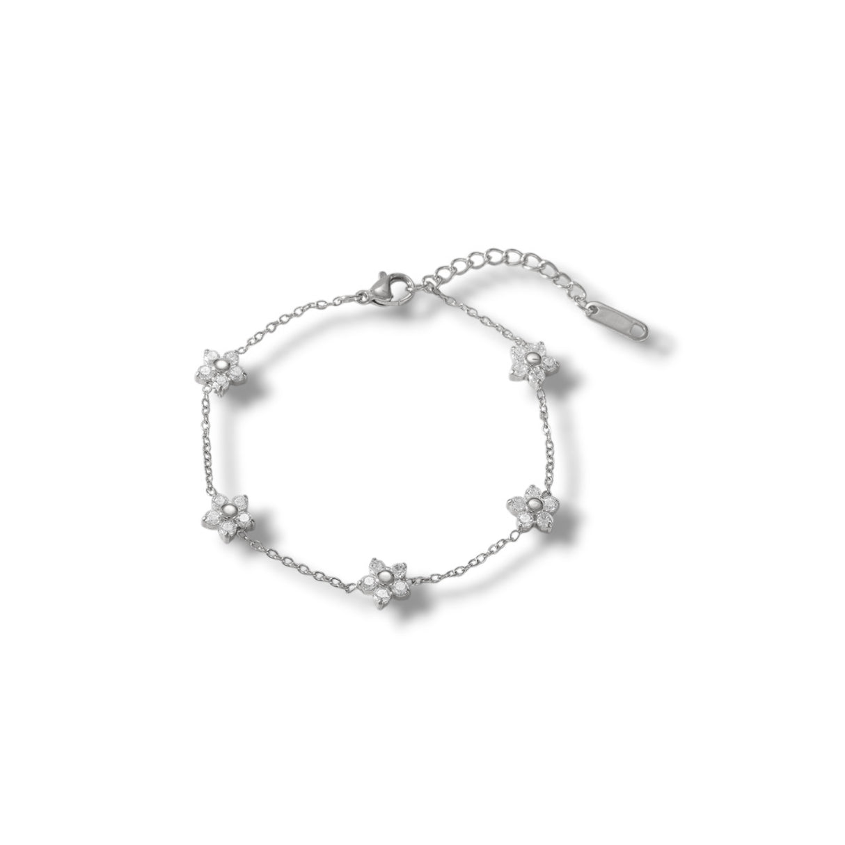 Bracelet Fleurs argent - Acier inoxydable